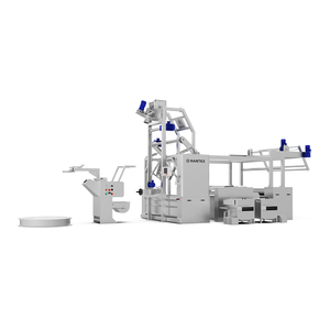 Máquina de acabamento e corte de malha tubular